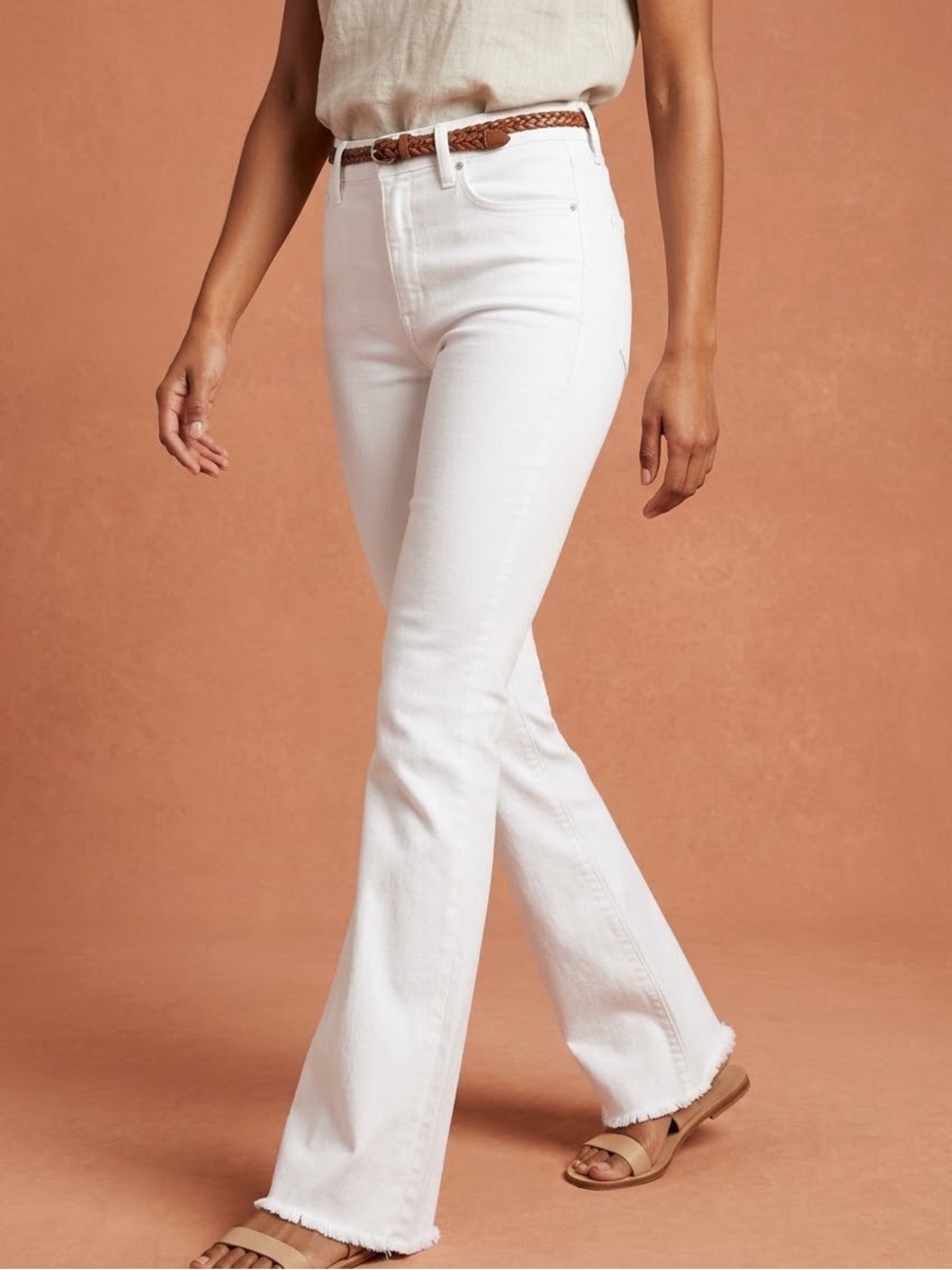 Just Black White High-Rise Flare Jeans size 29